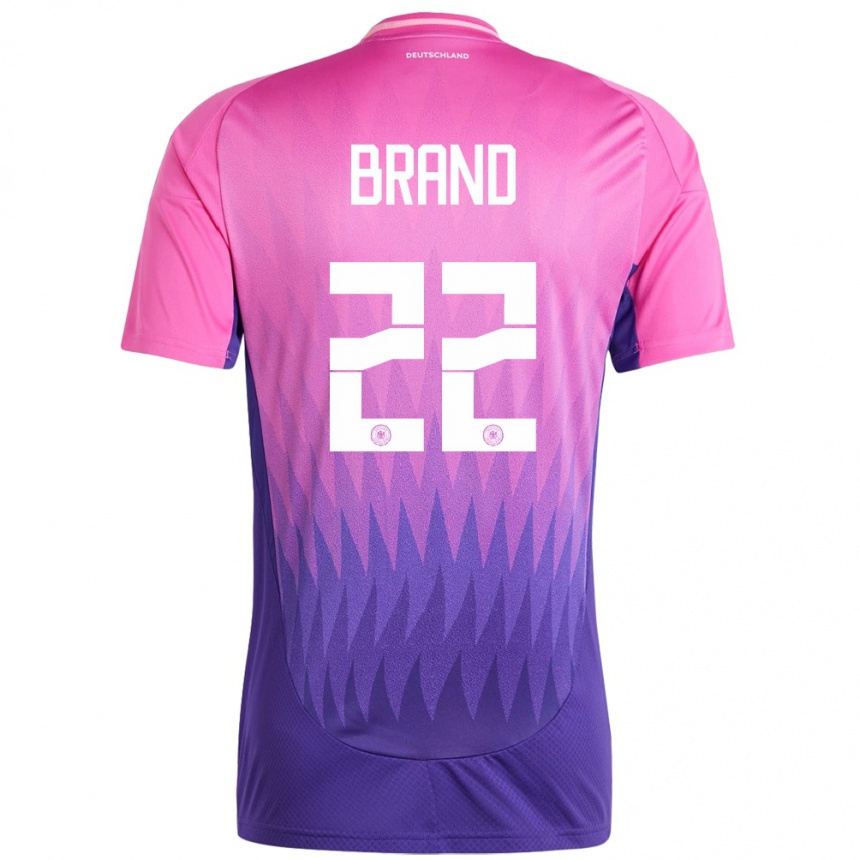 Men Football Germany Jule Brand #22 Pink Purple Away Jersey 24-26 T-Shirt Uk