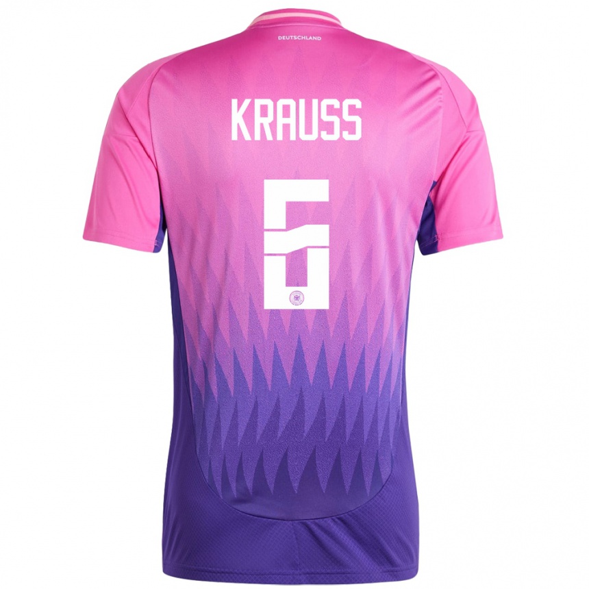 Men Football Germany Tom Kraub #6 Pink Purple Away Jersey 24-26 T-Shirt Uk