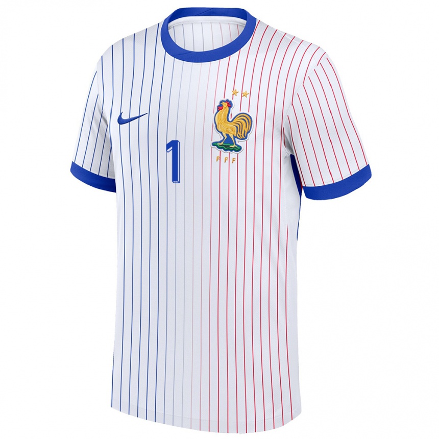 Men Football France Thimothee Lo Tutala #1 White Away Jersey 24-26 T-Shirt Uk