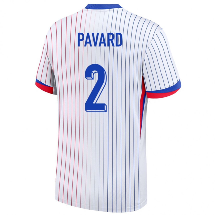 Men Football France Benjamin Pavard #2 White Away Jersey 24-26 T-Shirt Uk