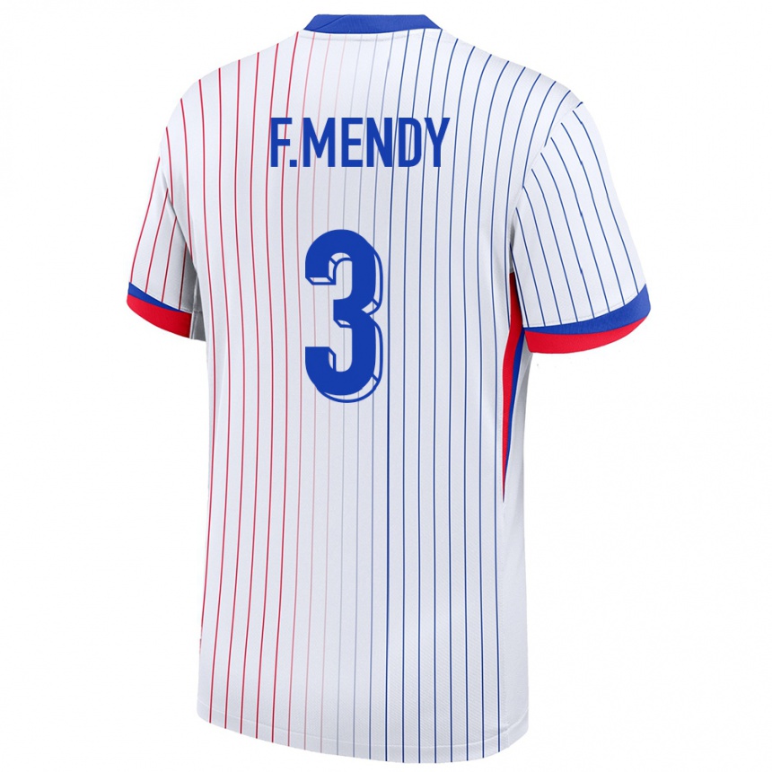 Men Football France Ferland Mendy #3 White Away Jersey 24-26 T-Shirt Uk