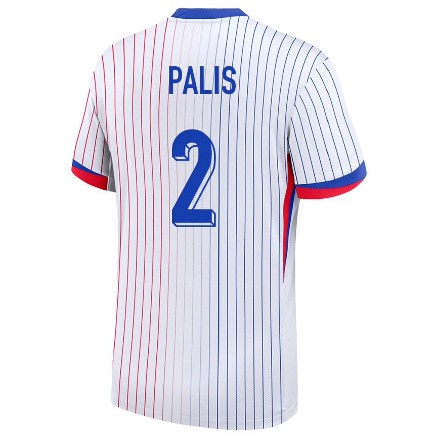 Men Football France Ella Palis #2 White Away Jersey 24-26 T-Shirt Uk