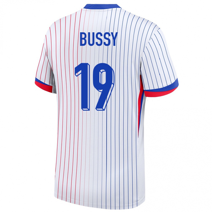 Men Football France Kessya Bussy #19 White Away Jersey 24-26 T-Shirt Uk