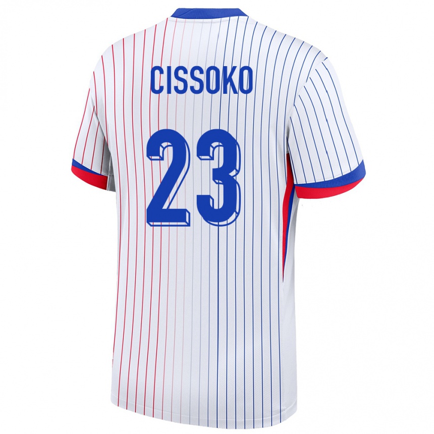 Men Football France Hawa Cissoko #23 White Away Jersey 24-26 T-Shirt Uk