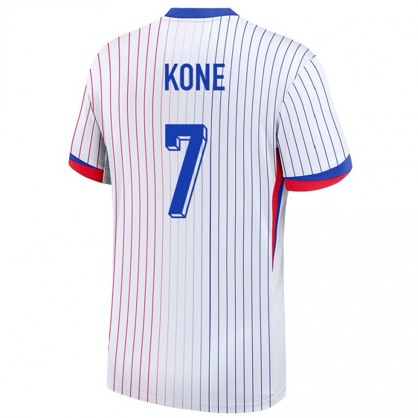 Men Football France Kouadio Kone #7 White Away Jersey 24-26 T-Shirt Uk