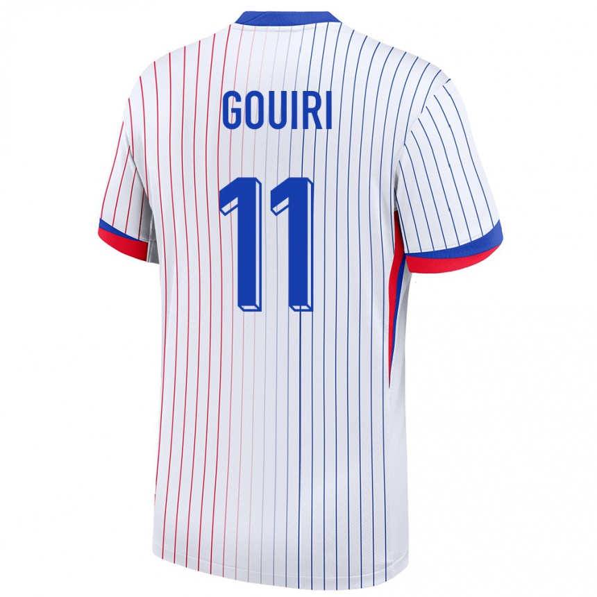 Men Football France Amine Gouiri #11 White Away Jersey 24-26 T-Shirt Uk