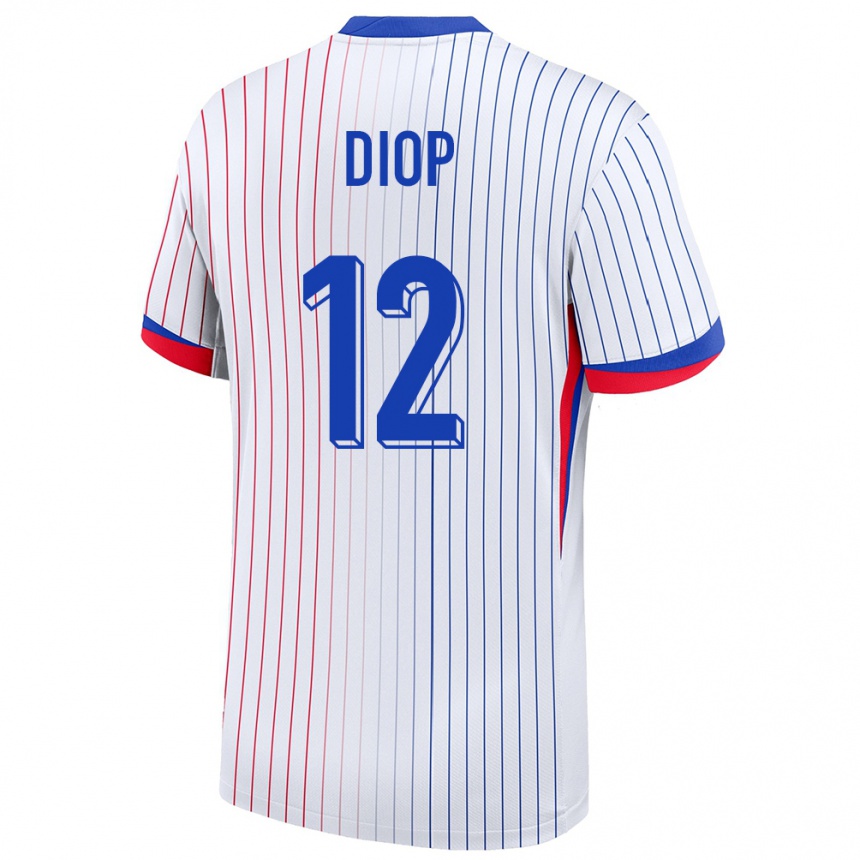 Men Football France Sofiane Diop #12 White Away Jersey 24-26 T-Shirt Uk