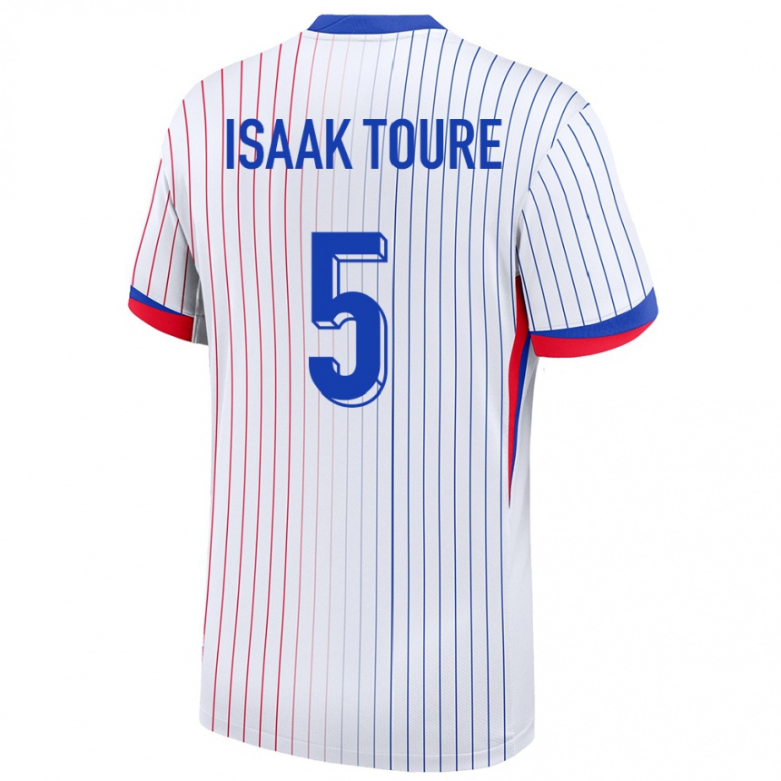 Men Football France Souleymane Isaak Toure #5 White Away Jersey 24-26 T-Shirt Uk