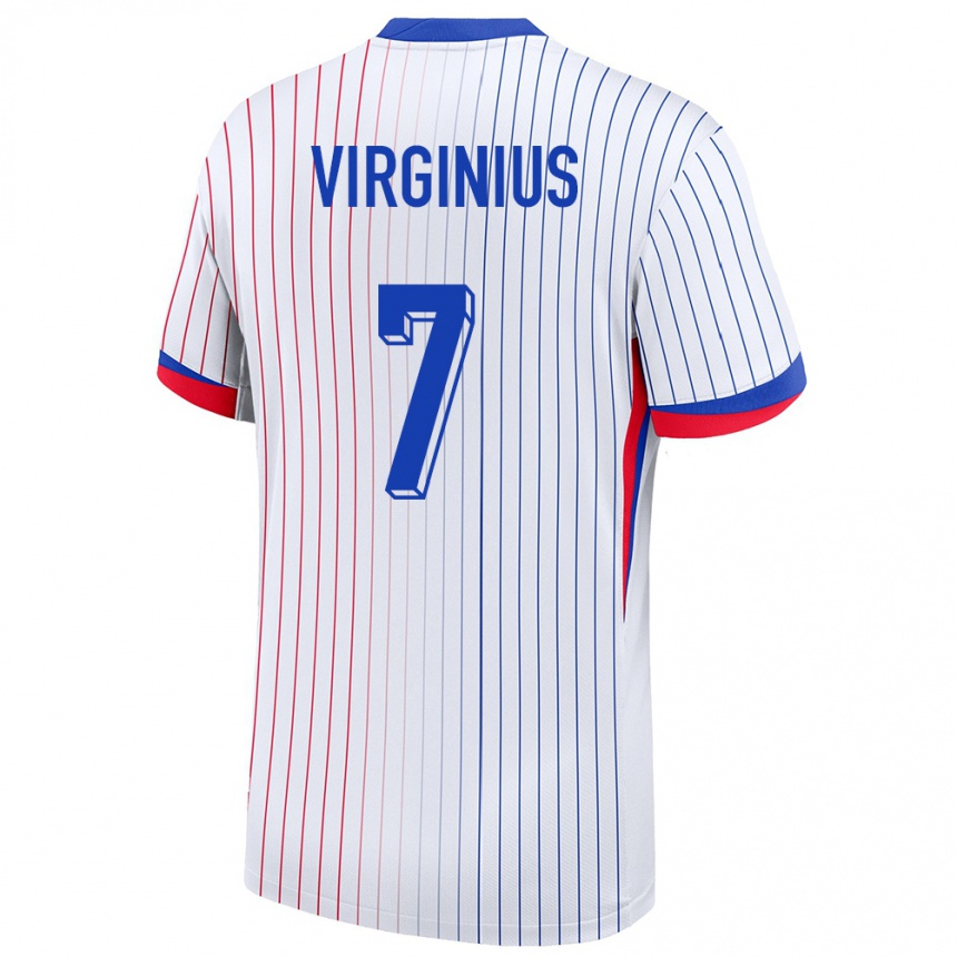 Men Football France Alan Virginius #7 White Away Jersey 24-26 T-Shirt Uk