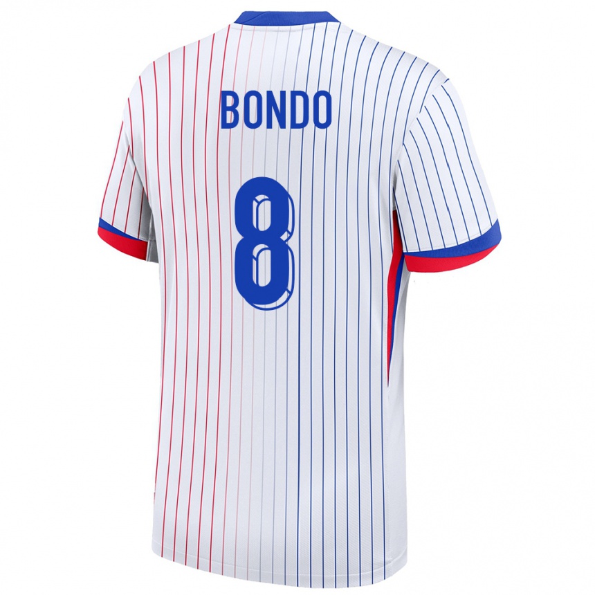 Men Football France Warren Bondo #8 White Away Jersey 24-26 T-Shirt Uk