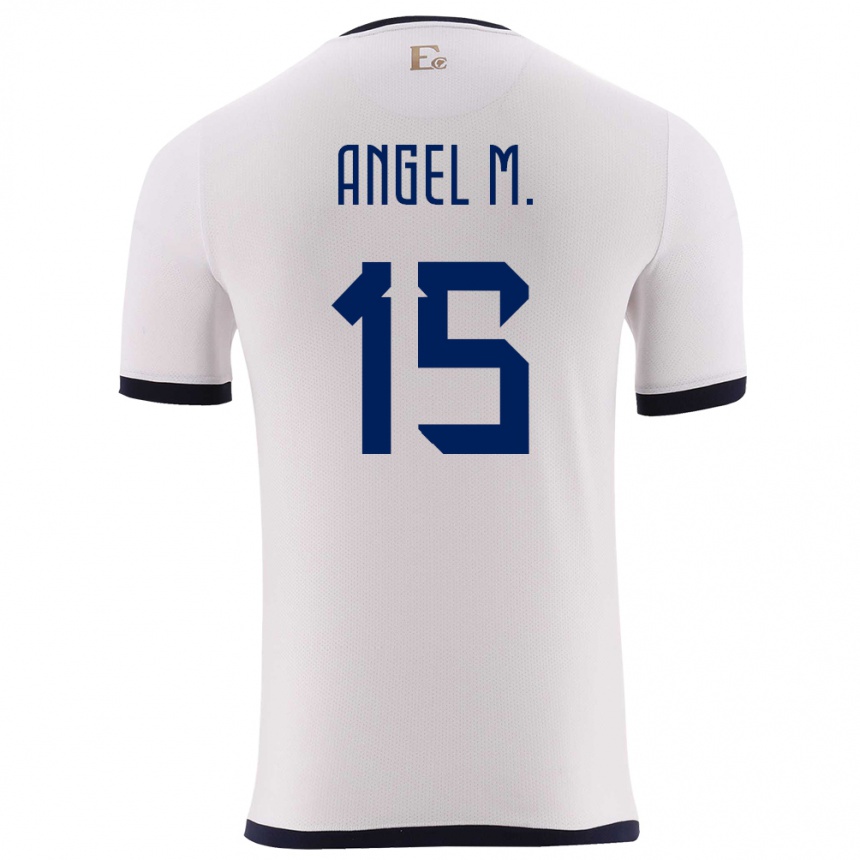 Men Football Ecuador Angel Mena #15 White Away Jersey 24-26 T-Shirt Uk