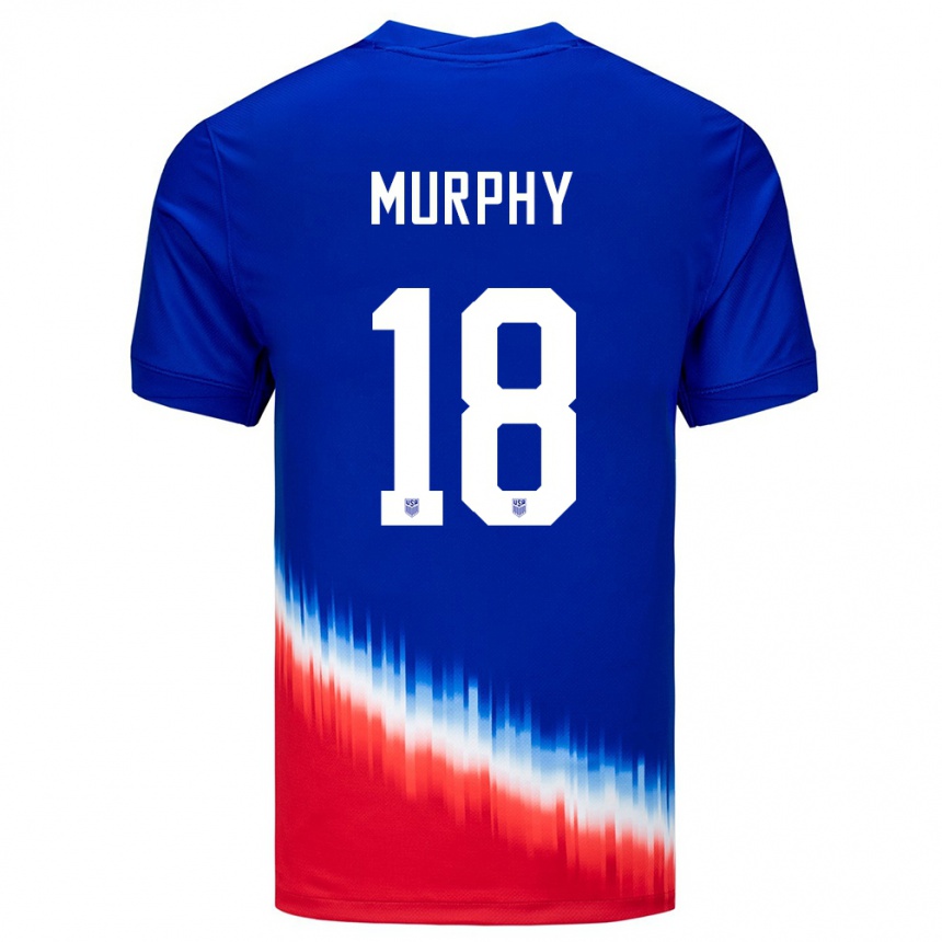 Men Football United States Casey Murphy #18 Blue Away Jersey 24-26 T-Shirt Uk