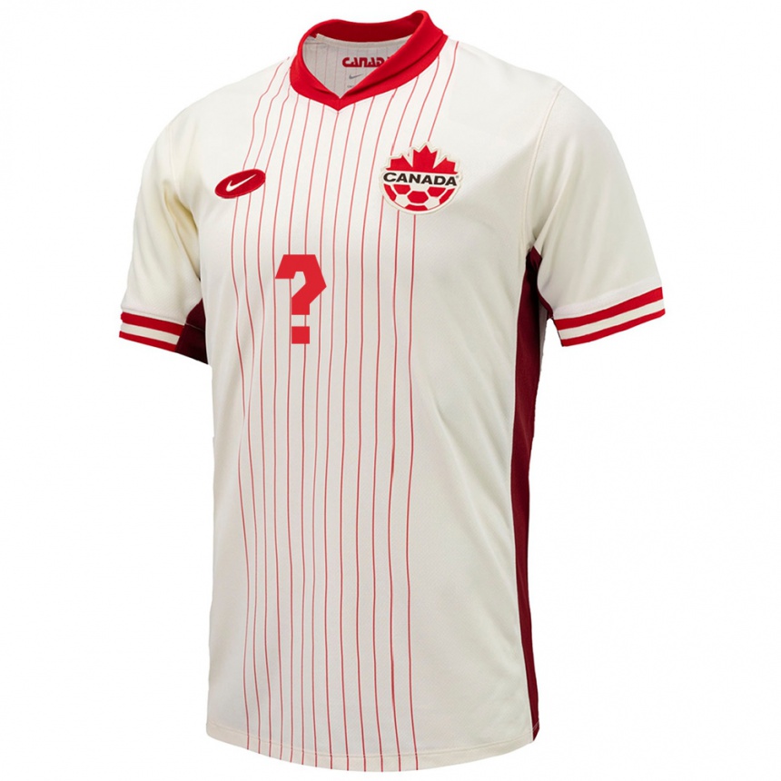 Men Football Canada Your Name #0 White Away Jersey 24-26 T-Shirt Uk