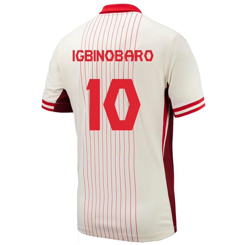 Men Football Canada Philip Igbinobaro #10 White Away Jersey 24-26 T-Shirt Uk