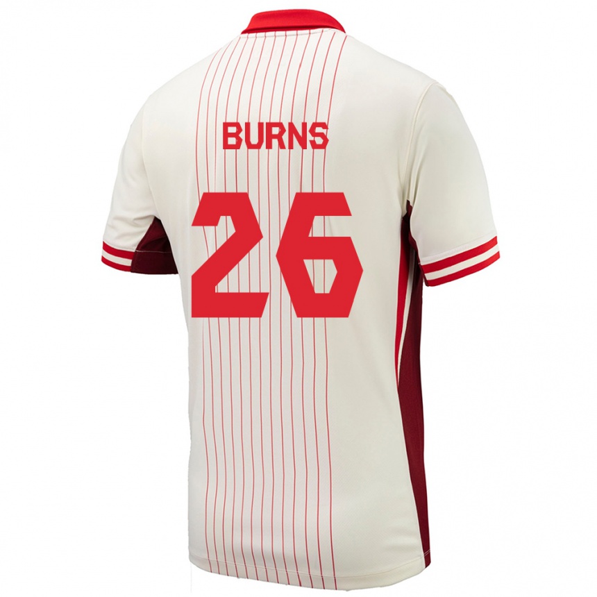 Men Football Canada Zoe Burns #26 White Away Jersey 24-26 T-Shirt Uk