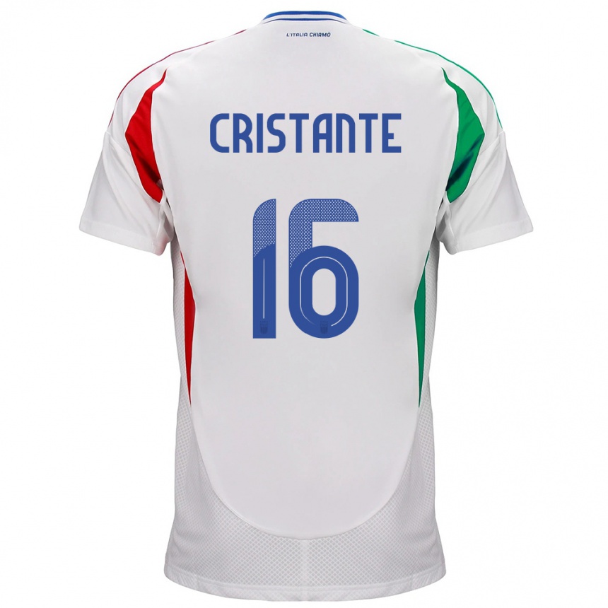 Men Football Italy Bryan Cristante #16 White Away Jersey 24-26 T-Shirt Uk