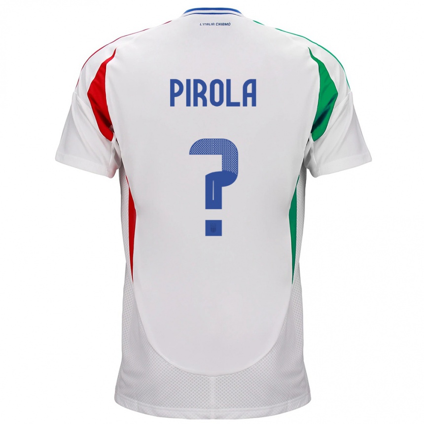 Men Football Italy Lorenzo Pirola #0 White Away Jersey 24-26 T-Shirt Uk