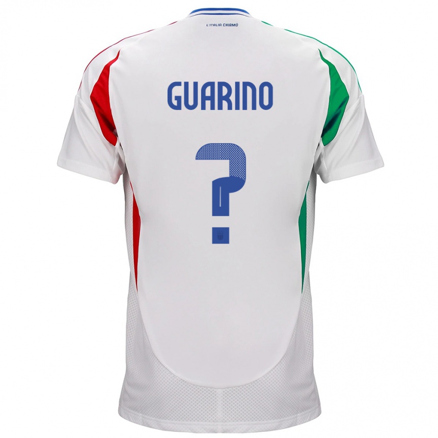 Men Football Italy Gabriele Guarino #0 White Away Jersey 24-26 T-Shirt Uk