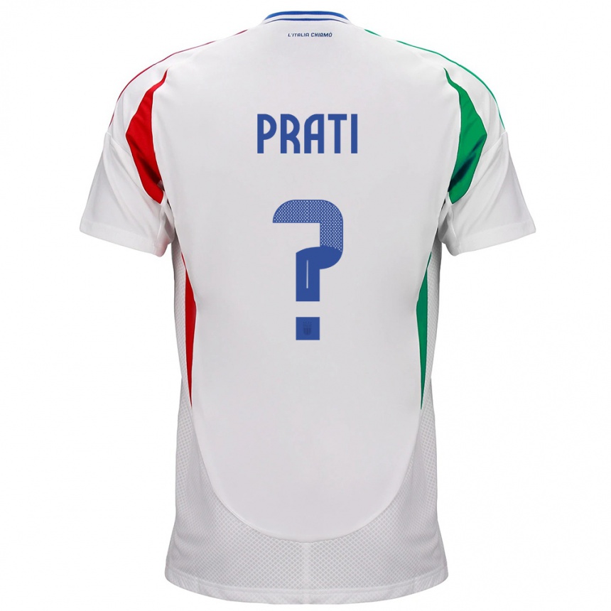 Men Football Italy Matteo Prati #0 White Away Jersey 24-26 T-Shirt Uk