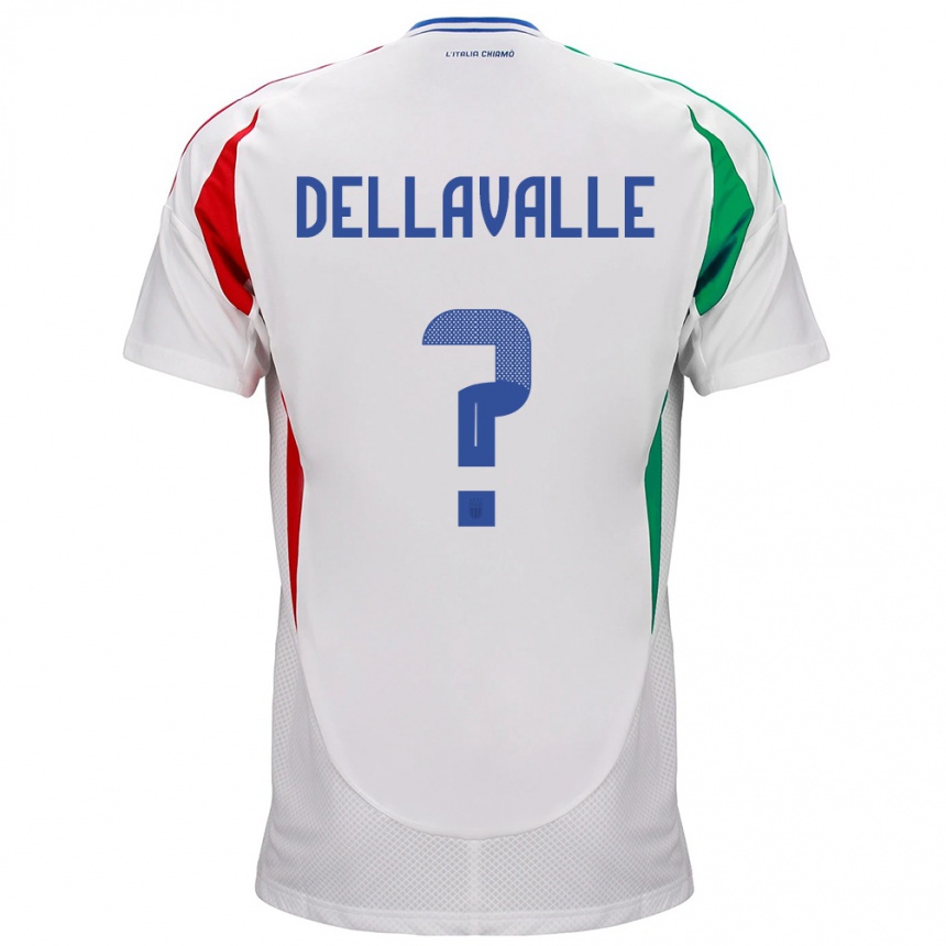 Men Football Italy Alessandro Dellavalle #0 White Away Jersey 24-26 T-Shirt Uk