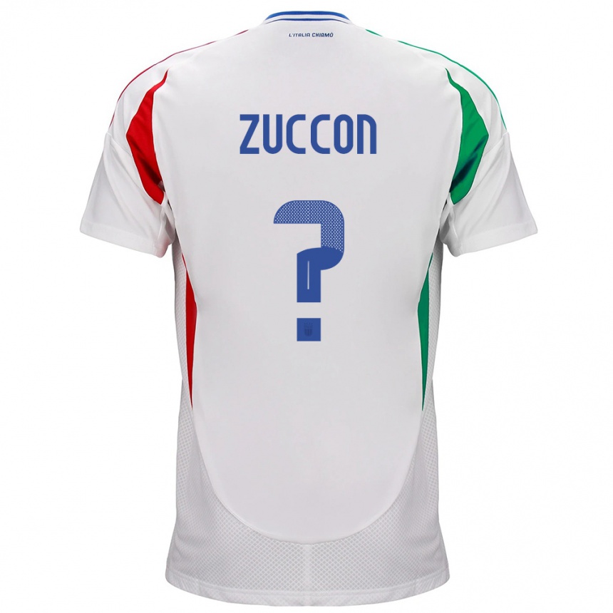 Men Football Italy Federico Zuccon #0 White Away Jersey 24-26 T-Shirt Uk