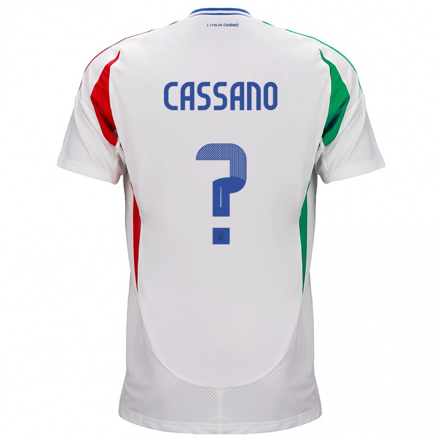 Men Football Italy Claudio Cassano #0 White Away Jersey 24-26 T-Shirt Uk