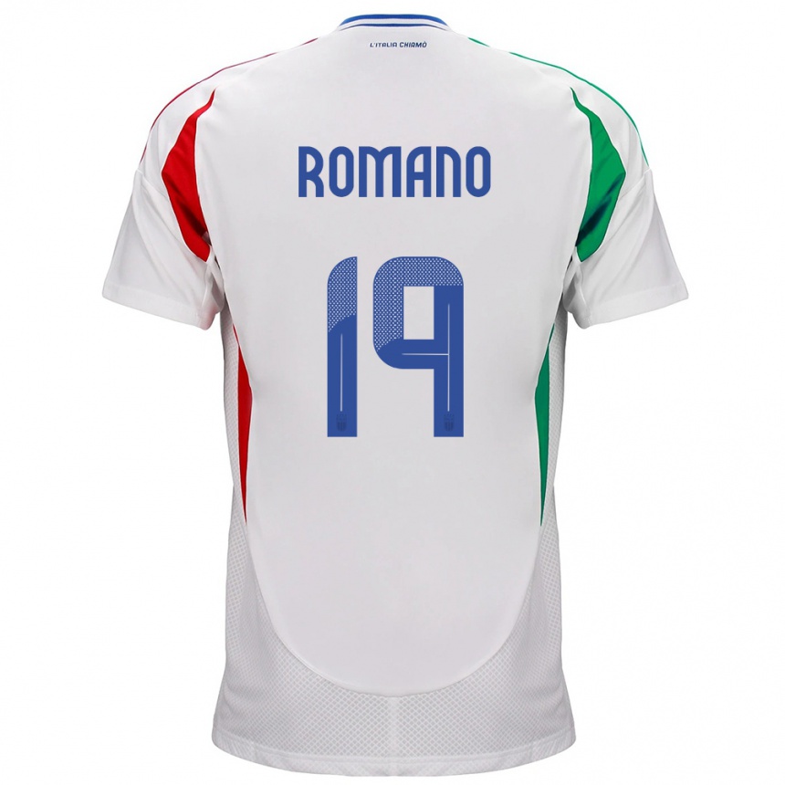 Men Football Italy Marco Romano #19 White Away Jersey 24-26 T-Shirt Uk