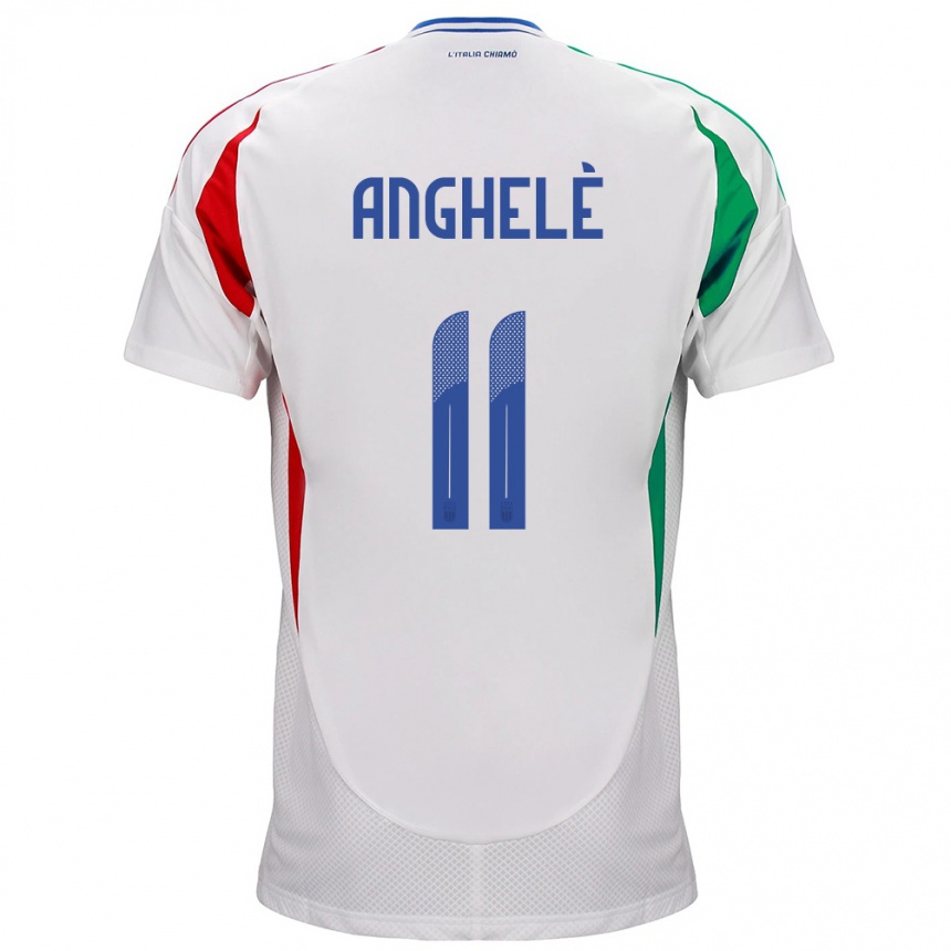 Men Football Italy Lorenzo Anghelè #11 White Away Jersey 24-26 T-Shirt Uk