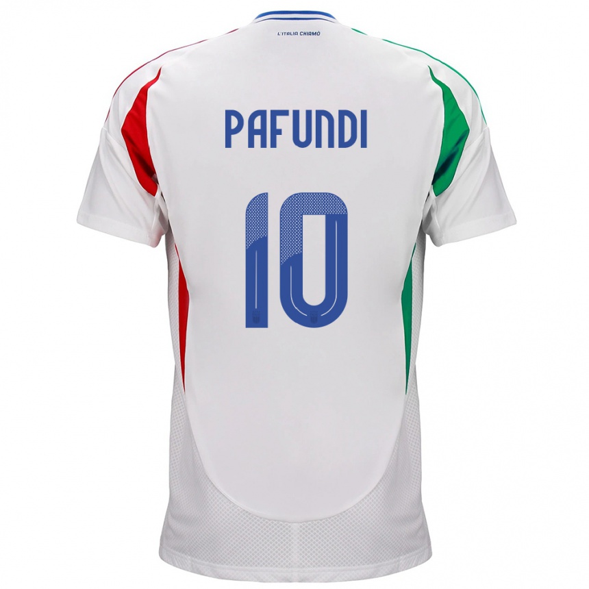 Men Football Italy Simone Pafundi #10 White Away Jersey 24-26 T-Shirt Uk