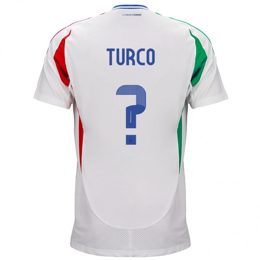 Men Football Italy Stefano Turco #0 White Away Jersey 24-26 T-Shirt Uk