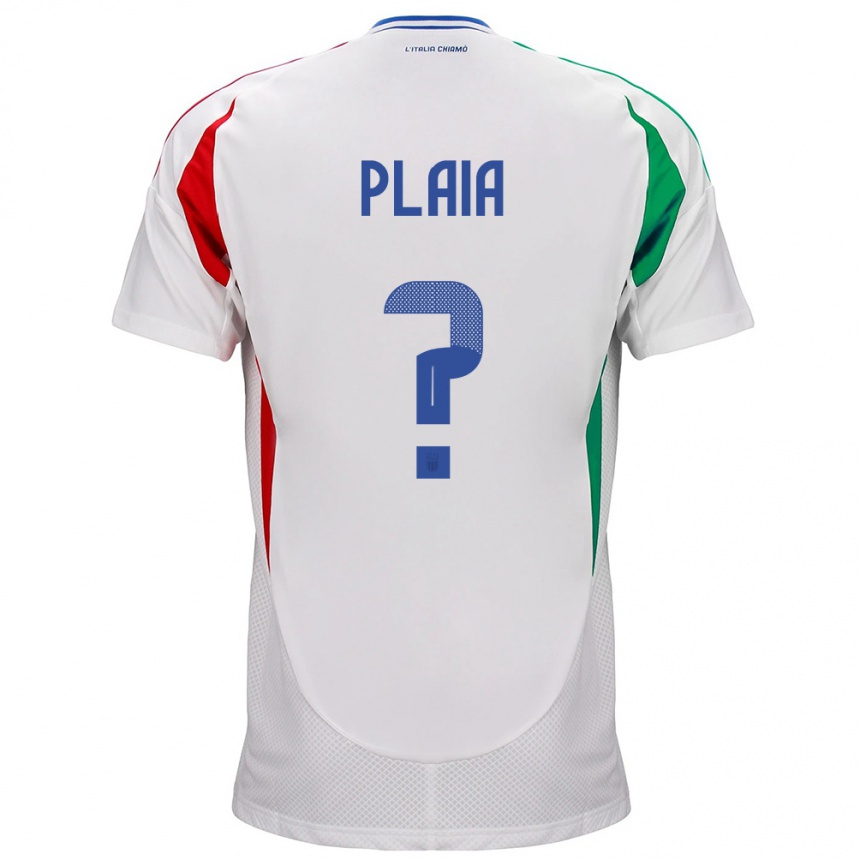 Men Football Italy Matteo Plaia #0 White Away Jersey 24-26 T-Shirt Uk