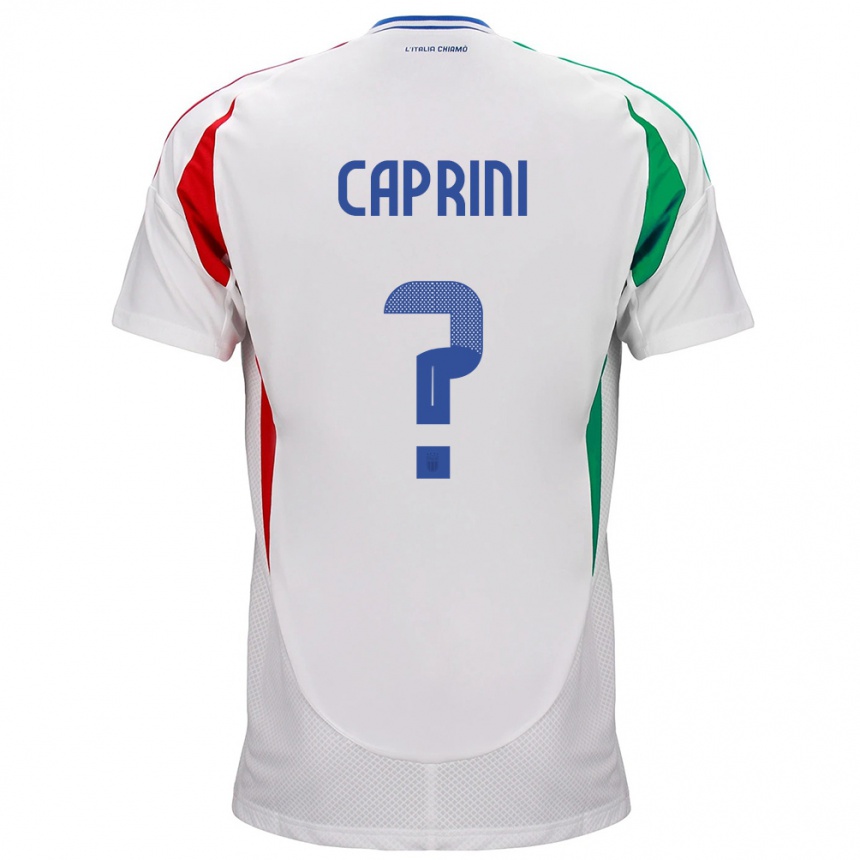 Men Football Italy Maat Daniel Caprini #0 White Away Jersey 24-26 T-Shirt Uk