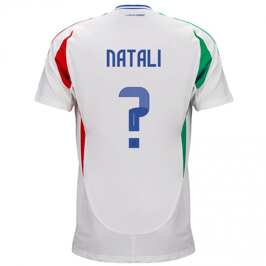 Men Football Italy Andrea Natali #0 White Away Jersey 24-26 T-Shirt Uk