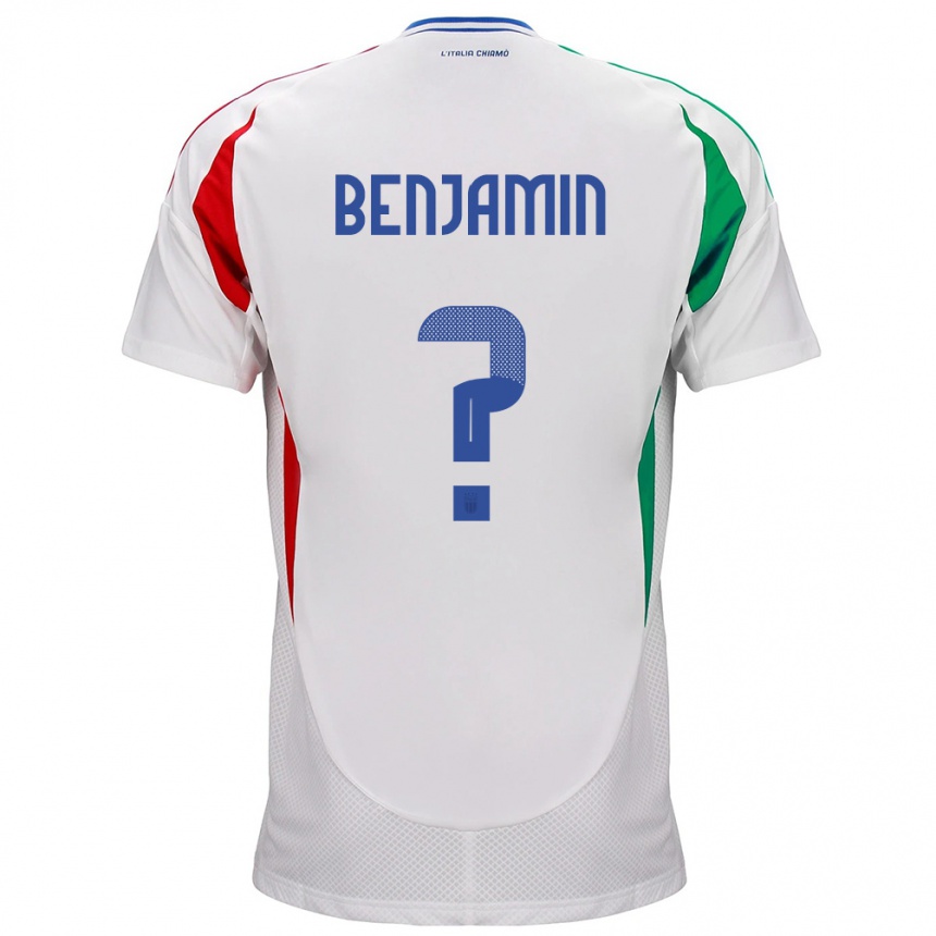 Men Football Italy Emanuel Benjamin #0 White Away Jersey 24-26 T-Shirt Uk