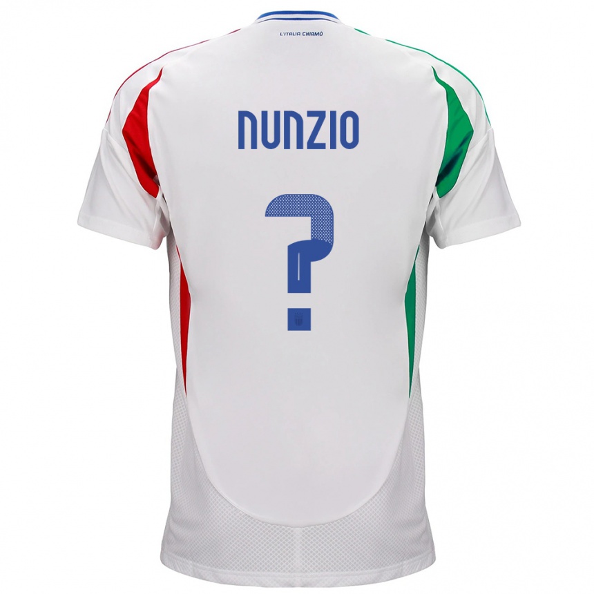 Men Football Italy Alessandro Di Nunzio #0 White Away Jersey 24-26 T-Shirt Uk