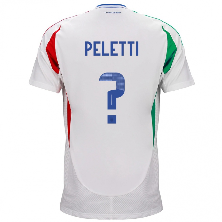 Men Football Italy Lamberto Peletti #0 White Away Jersey 24-26 T-Shirt Uk