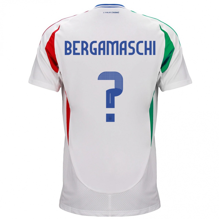 Men Football Italy Valentina Bergamaschi #0 White Away Jersey 24-26 T-Shirt Uk