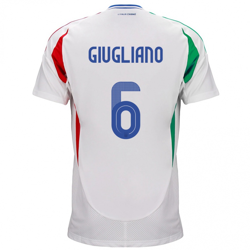 Men Football Italy Manuela Giugliano #6 White Away Jersey 24-26 T-Shirt Uk