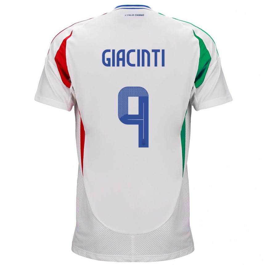 Men Football Italy Valentina Giacinti #9 White Away Jersey 24-26 T-Shirt Uk