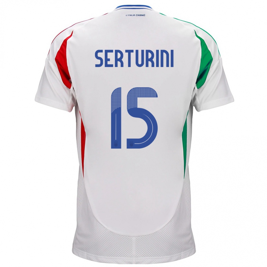 Men Football Italy Annamaria Serturini #15 White Away Jersey 24-26 T-Shirt Uk