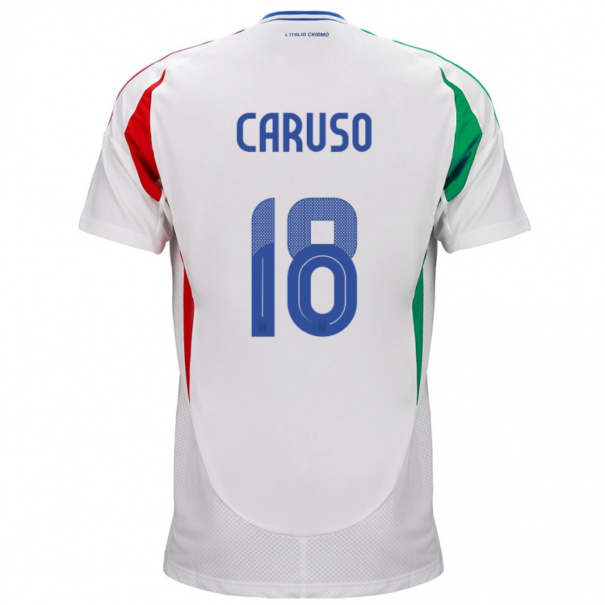 Men Football Italy Arianna Caruso #18 White Away Jersey 24-26 T-Shirt Uk