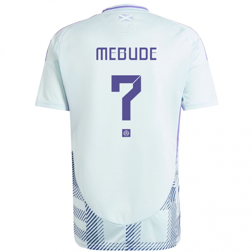 Men Football Scotland Adedire Mebude #0 Light Mint Blue Away Jersey 24-26 T-Shirt Uk