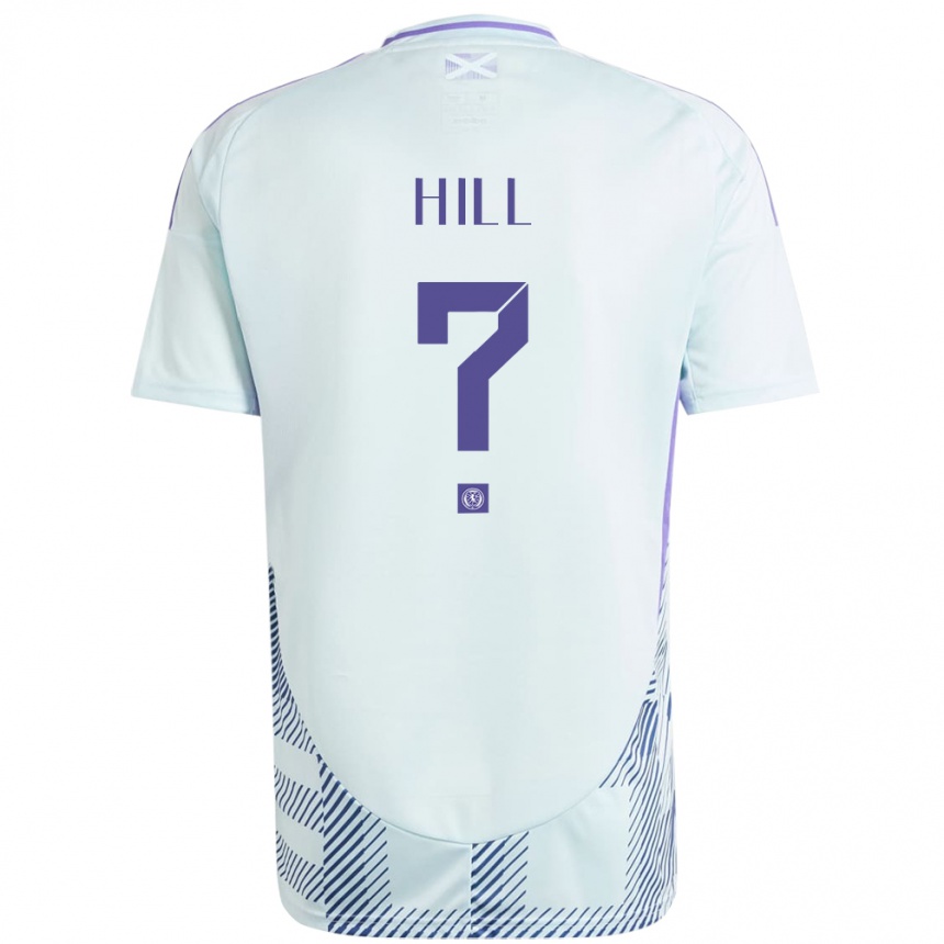 Men Football Scotland Kathryn Hill #0 Light Mint Blue Away Jersey 24-26 T-Shirt Uk