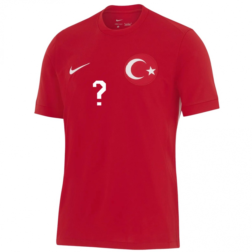 Men Football Turkey Your Name #0 Red Away Jersey 24-26 T-Shirt Uk