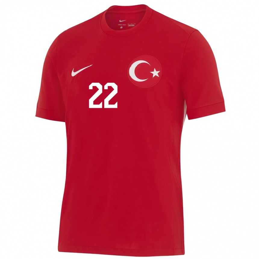 Men Football Turkey Yasam Göksu #22 Red Away Jersey 24-26 T-Shirt Uk