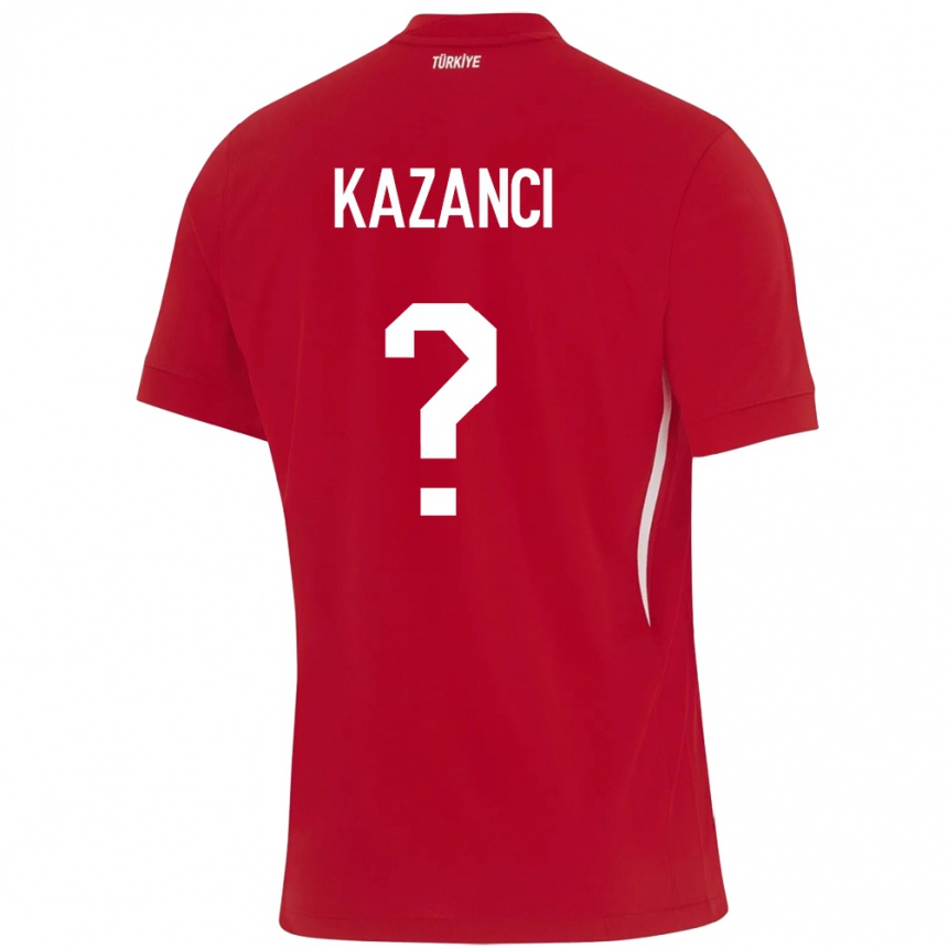 Men Football Turkey Şant Kazancı #0 Red Away Jersey 24-26 T-Shirt Uk