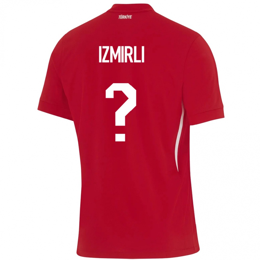 Men Football Turkey Ege İzmirli #0 Red Away Jersey 24-26 T-Shirt Uk