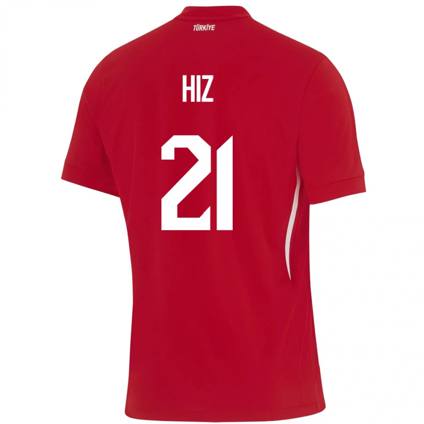 Men Football Turkey Gülbin Hız #21 Red Away Jersey 24-26 T-Shirt Uk