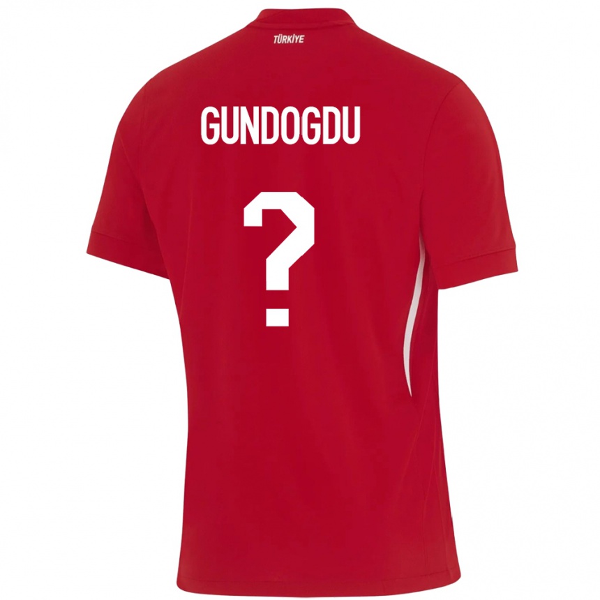 Men Football Turkey Kevser Gündoğdu #0 Red Away Jersey 24-26 T-Shirt Uk