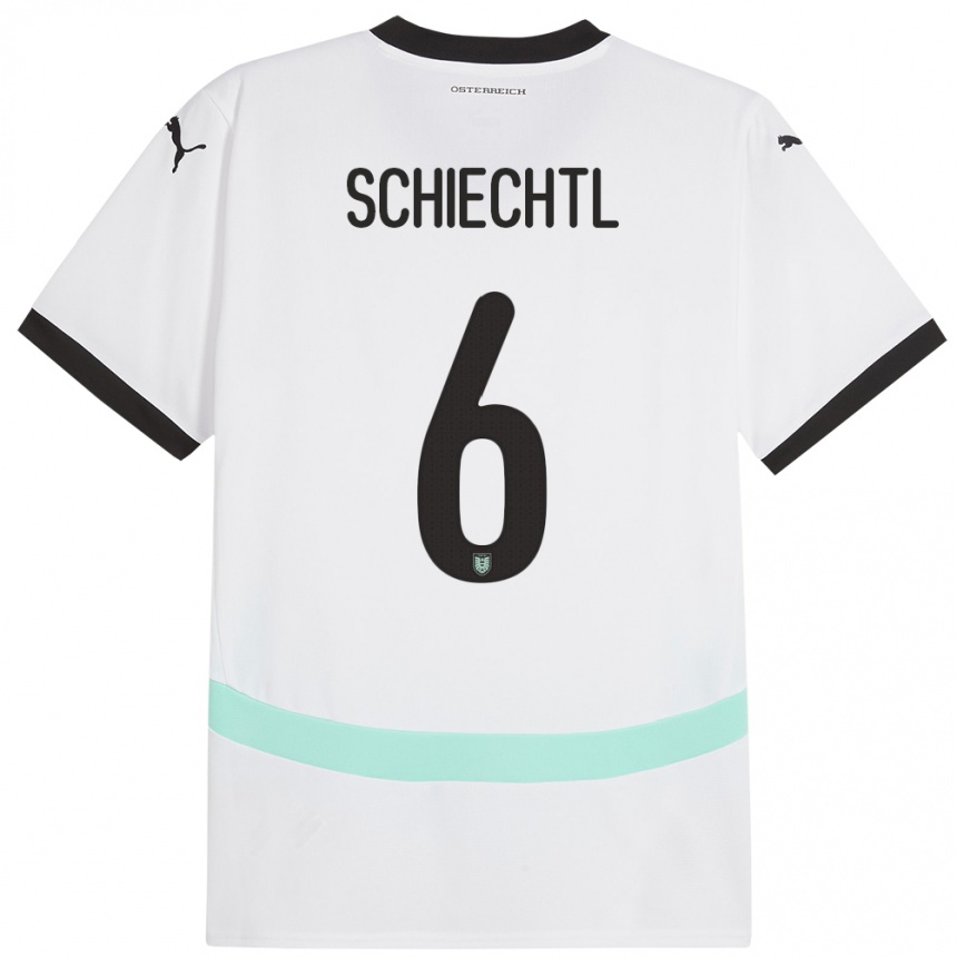 Men Football Austria Katharina Schiechtl #6 White Away Jersey 24-26 T-Shirt Uk